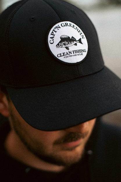 Greenfin Trucker Cap "Clean Fishing" Barsch